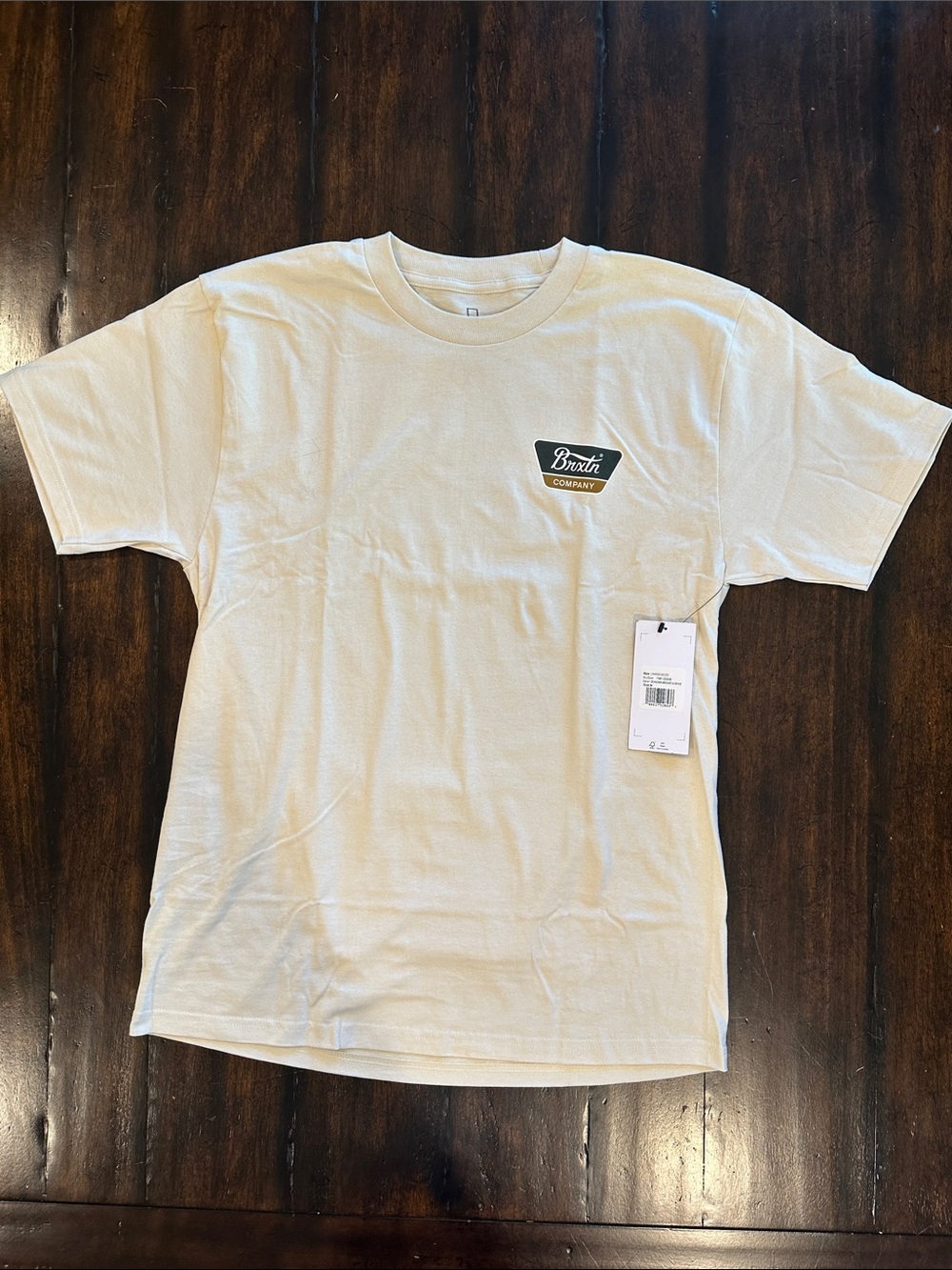 Brixton Men's Crewneck Logo T-Shirt in Cream